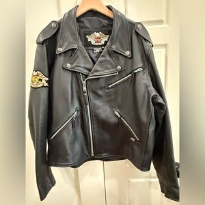 Men's Harley Davidson Leather Motorcycle Jacket Sz: XL